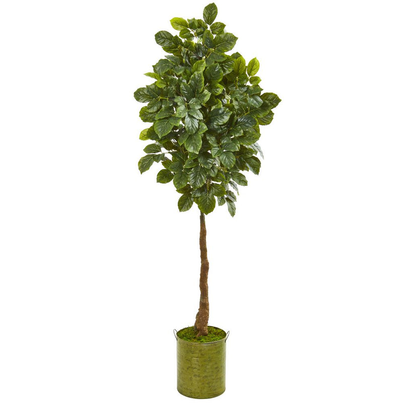 69” Beech Leaf Artificial Tree in Metal Planter Default Title