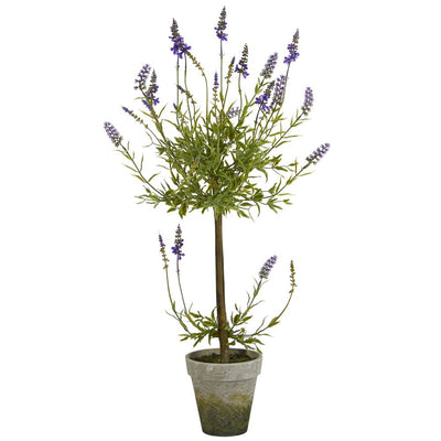 34” Lavander Topiary Artificial Tree Default Title