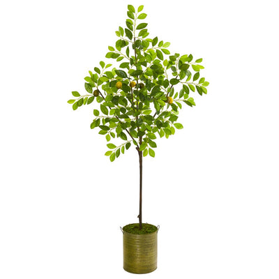 67” Lemon Artificial Tree in Green Planter Default Title