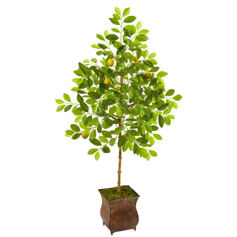 54” Lemon Artificial Tree in Decorative Planter Default Title