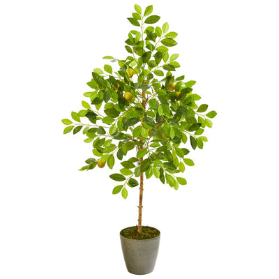 54” Lemon Artificial Tree in Olive Green Planter Default Title