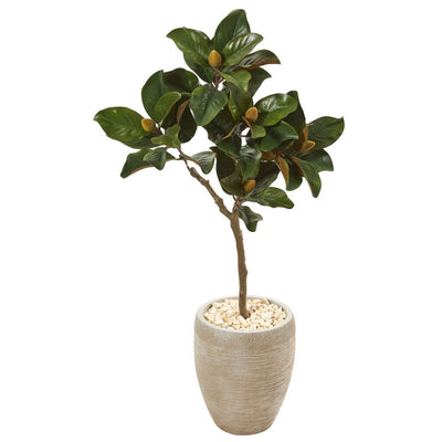 45” Magnolia Leaf Artificial Tree in Sand Colored Planter Default Title