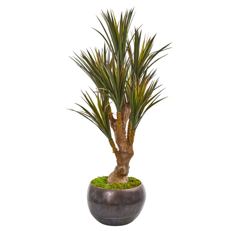 47” Yucca Artificial Tree in Decorative Planter UV Resistant (Indoor/Outdoor) Default Title