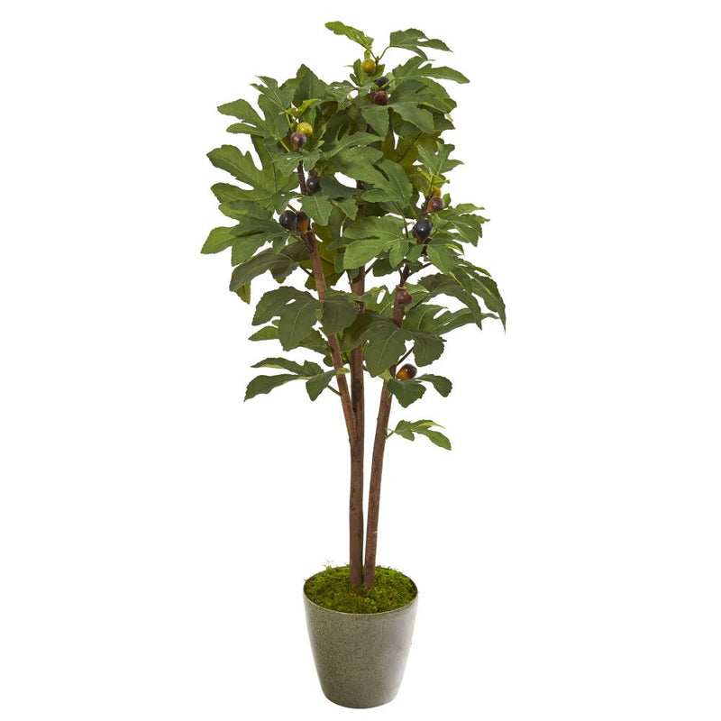 47” Fig Artificial Tree in Green Planter Default Title