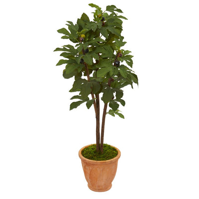 47” Fig Artificial Tree in Terra-Cotta Planter Default Title