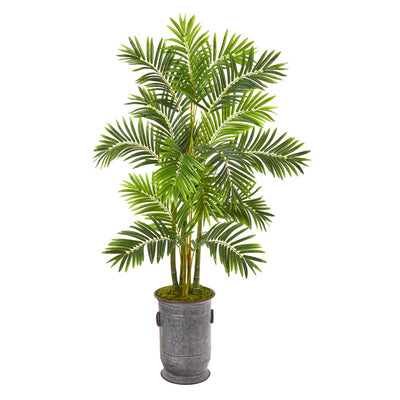 66” Areca Palm Artificial Tree in Metal Planter Default Title