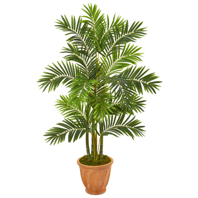 59” Areca Palm Artificial Tree in Terracotta Planter Default Title