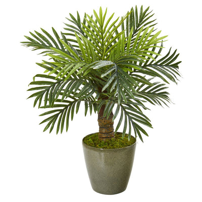 26” Robellini Palm Artificial Tree in Green Planter Default Title