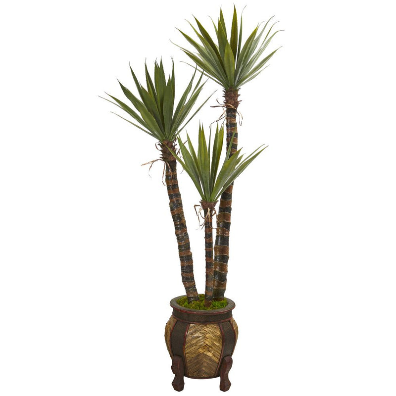 61” Yucca Artificial Tree in Decorative Planter Default Title