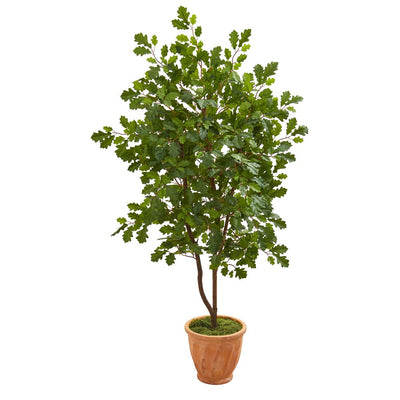 53” Oak Artificial Tree in Terra-Cotta Planter Default Title