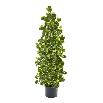 39” Variegated Holly Leaf Artificial Tree (Real Touch) Default Title