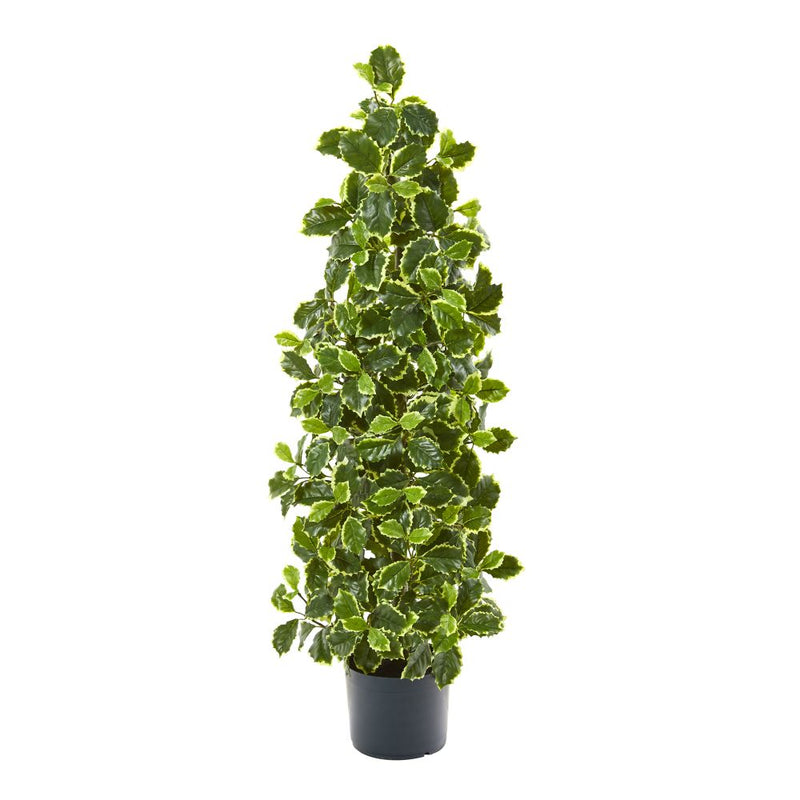 39” Variegated Holly Leaf Artificial Tree (Real Touch) Default Title