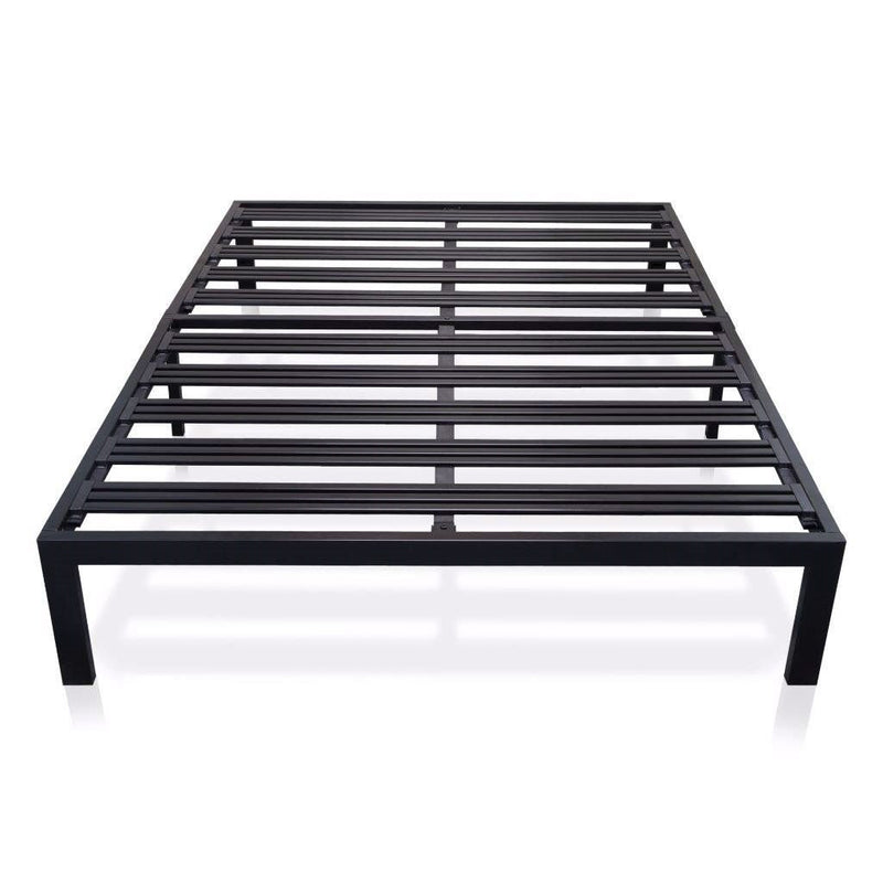 California King Metal Platform Bed Frame with Heavy Duty Slats