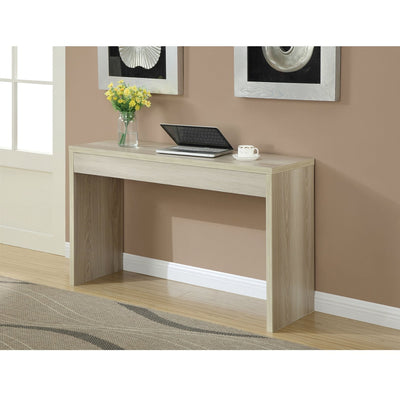 Contemporary Sofa Table Console Table in Weathered White Wood Finish