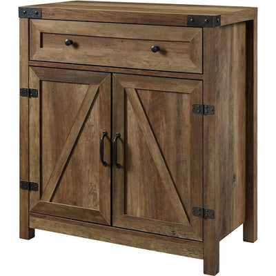 Rustic Farmhouse Barn Door Accent Storage Cabinet Reclaimed Barnwood