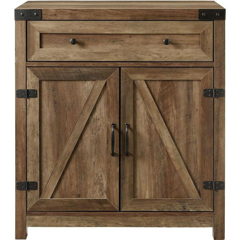 Rustic Farmhouse Barn Door Accent Storage Cabinet Reclaimed Barnwood