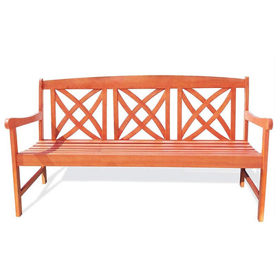 Outdoor Weather Resistant Eucalyptus Wood 5-ft Garden Bench