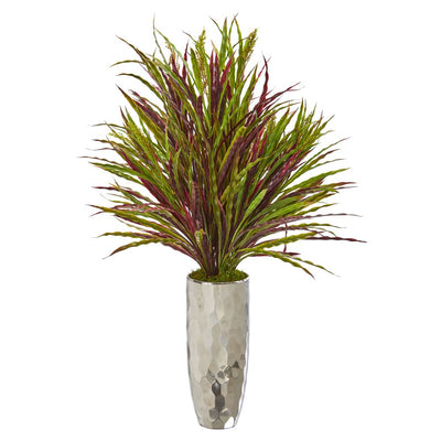 33” Fall Grass Artificial Plant in Silver Planter Default Title