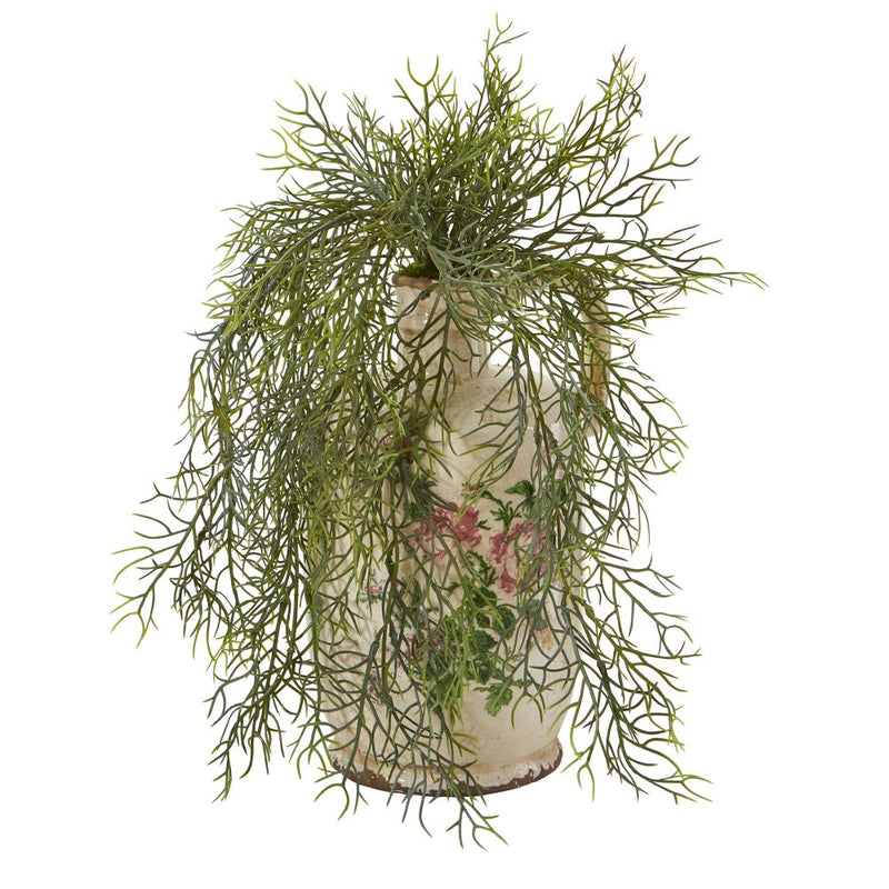 13” Tillandsia Moss Artificial Plant in Floral Pitcher Default Title