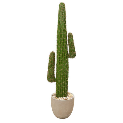 56” Cactus Artificial Plant in Sandstone Planter Default Title