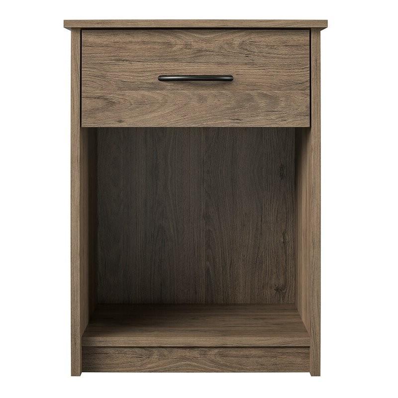 Bedroom 1-Drawer Nightstand End Table in Light Oak Wood Finish