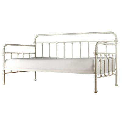 Twin size Contemporary Classic Style White Metal Daybed