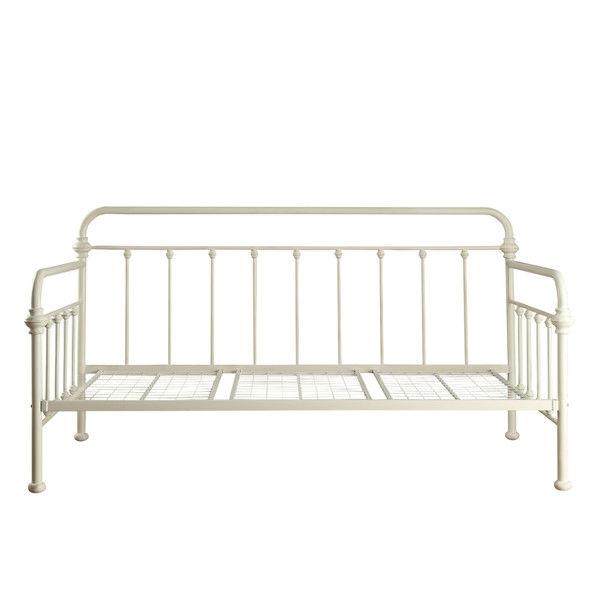 Twin size Contemporary Classic Style White Metal Daybed