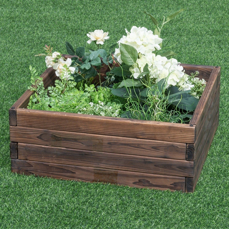 Solid Fir Wood 2 ft x 2 ft Raised Garden Bed Planter