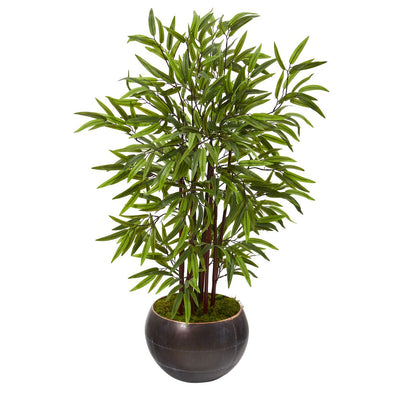 45” Bamboo Artificial Tree in Metal Bowl Default Title