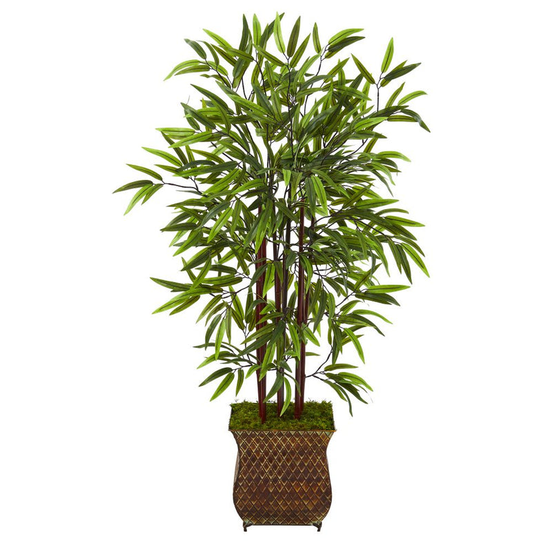 44” Bamboo Artificial Tree in Metal Planter Default Title