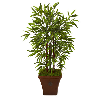 45” Bamboo Artificial Tree in Brown Planter Default Title