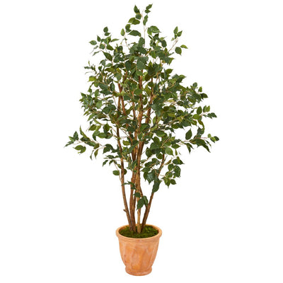 53” Ficus Artificial Tree in Terra-Cotta Planter Default Title