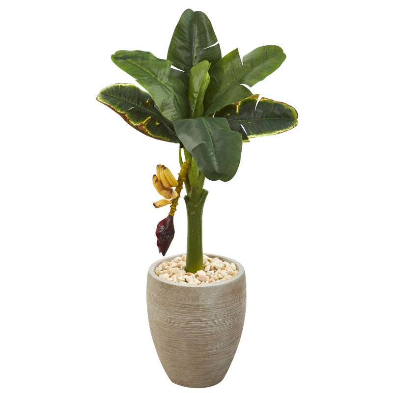 36” Banana Artificial Tree in Sand Colored Planter Default Title