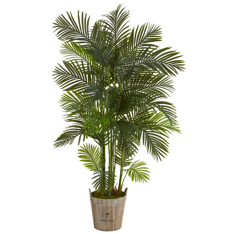 75” Areca Palm Artificial Tree in Farmhouse Planter Default Title