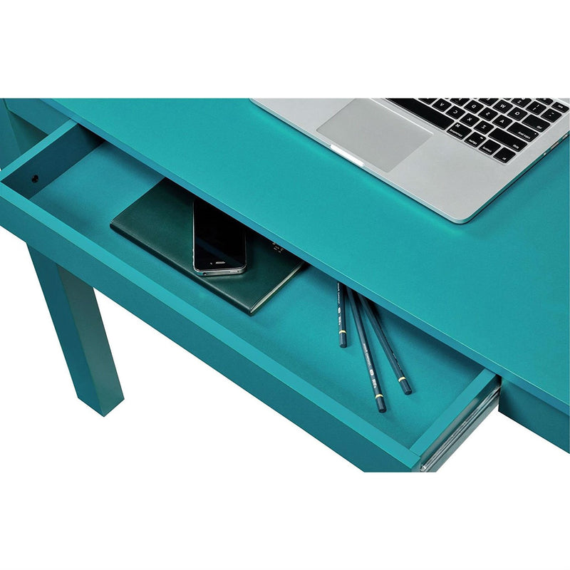 Teal Green Home Office Laptop Desk Writing Table with Drawer