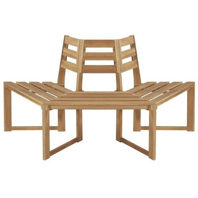 Hexagonal Outdoor Tree Bench in Weather Resistant Acacia Wood