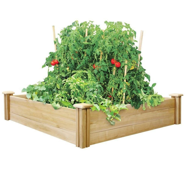 Cedar 4 ft x 4 ft x 10.5 in Raised Garden Bed - Made in USA