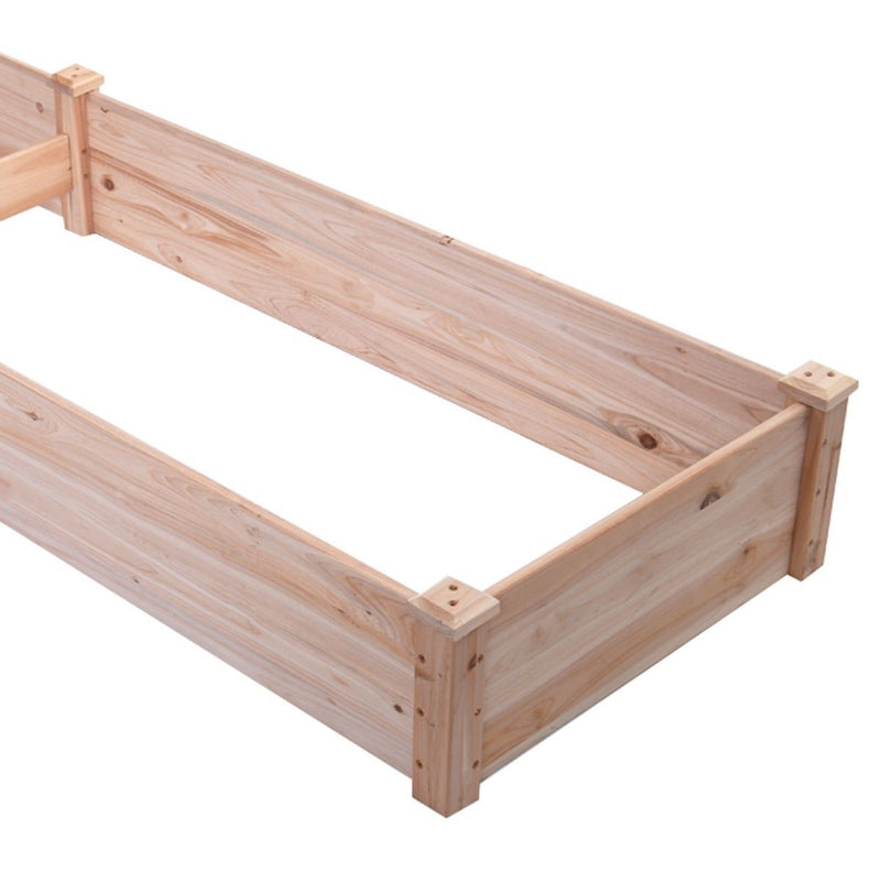 Solid Wood 8 ft x 2 ft Raised Garden Bed Planter