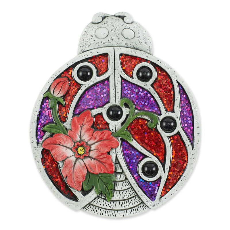 BEJEWELED LADYBUG STEPPING STONE