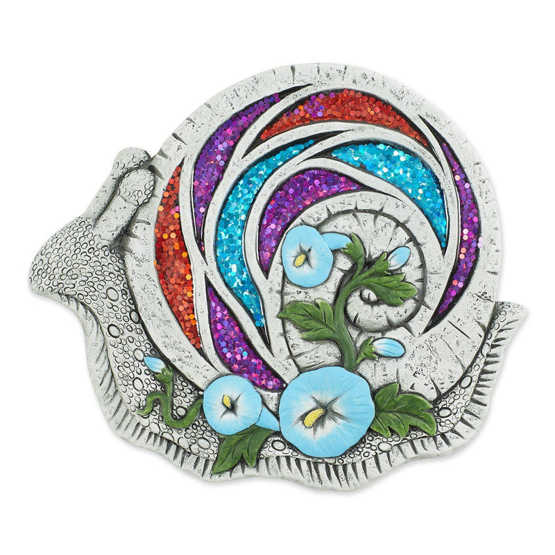 BEJEWELED SNAIL STEPPING STONE